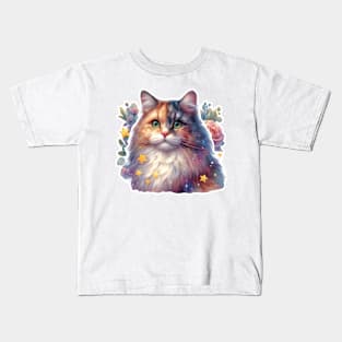 Celestial Cat's Reverie Kids T-Shirt